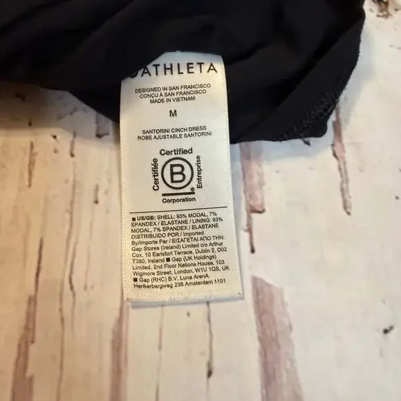 Athleta Dress Classic Sleeveless Blouson Black Size Medium Clean Girl - Picture 4 of 9